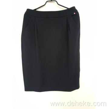 Women's knit micro jacquard elegant skirt